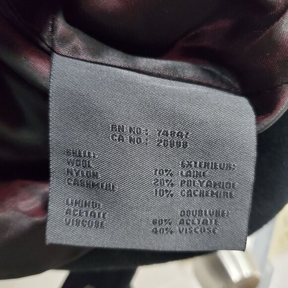 MARC New York Andrew Marc Women's Black‎ Wool Cashmere Blend Military Jacket 10 - Picture 6 of 7